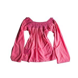 vintage coquette crochet blouse